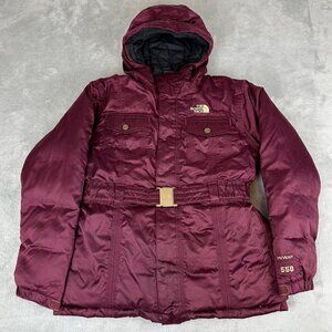 The North Face Hyvent 550 Wine Puffer Jacket Girls Size L (14/16)